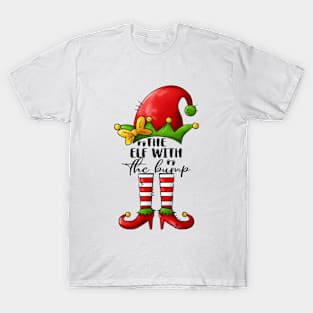 Funny Christmas Pregnancy Announcement The Elf With The Bump T-Shirt